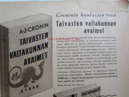 Kotiliesi 1942 nr 18 syyskuu . Kansikuvassa sieniä -mm. Naurispuuro, Naurissosekeitto, Täytetyt nauriit, Pikamorsiammella on toivomuksia, Armi Hallsten-Kallia