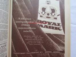 Kotiliesi 1959 nr 21, marrask, Mm. 1903 Helsingin Tyttönormaalilyseon oppilaita ja v. 1959 kolme sukupolvea samasta koulusta Eva Noro, Huonekalukuvia Eliel Saarinen