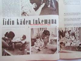 Kotiliesi 1959 nr 16 -mm. Hilja ja August Väänänen Murtolan tila Muuruvesi, Lakanan kirjaimisto, Hapankurkku, Papuja, Pinaattisalaatti, Perunasalaatti