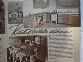 Kotiliesi 1951 nr 1 -mm. Hulda Sahi, Kaj Franck Taiteilija arvostelee taideteollisuusnäyttelyä, Hatanpään sairaalan ylihoitaja Leena Perttula ammatti jossa saa