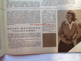 Kotiliesi 1951 nr 5  maaliskuu -mm. Ylikersantti Siivonen Komppanian &quot;äiti&quot; kotonaan, Hulda kontturi Kesän kansallispuku, Omenapaistos ja vaniljakastike,