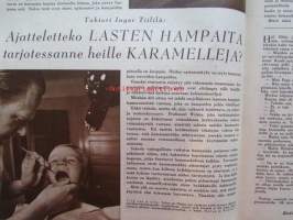 Kotiliesi 1951 nr 5  maaliskuu -mm. Ylikersantti Siivonen Komppanian &quot;äiti&quot; kotonaan, Hulda kontturi Kesän kansallispuku, Omenapaistos ja vaniljakastike,