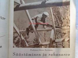 Kotiliesi 1951 nr 5  maaliskuu -mm. Ylikersantti Siivonen Komppanian &quot;äiti&quot; kotonaan, Hulda kontturi Kesän kansallispuku, Omenapaistos ja vaniljakastike,