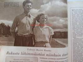 Kotiliesi 1951 nr 9  toukokuu -mm. Talousopettaja Aili Lindström Niukan kevään kasvikset, Tunnettu nainen kotioloissaan Hellin Mustala, Arkkitehti Märta