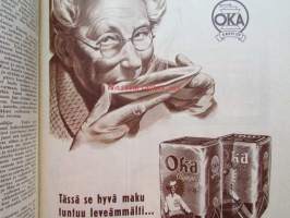 Kotiliesi 1951 nr 19 -mm. LIITE mukana. Verhoile kodille uusi ilme, Luetaanko maaseudulla, Kotilieden syys- ja talvipukuliite, Porkkanasalaatti, Punajuurikupit