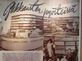 Kotiliesi 1951 nr 19 -mm. LIITE mukana. Verhoile kodille uusi ilme, Luetaanko maaseudulla, Kotilieden syys- ja talvipukuliite, Porkkanasalaatti, Punajuurikupit