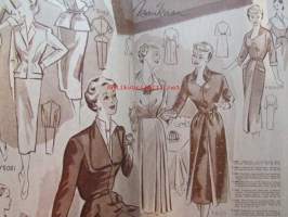 Kotiliesi 1951 nr 19 -mm. LIITE mukana. Verhoile kodille uusi ilme, Luetaanko maaseudulla, Kotilieden syys- ja talvipukuliite, Porkkanasalaatti, Punajuurikupit