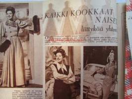 Kotiliesi 1951 nr 19 -mm. LIITE mukana. Verhoile kodille uusi ilme, Luetaanko maaseudulla, Kotilieden syys- ja talvipukuliite, Porkkanasalaatti, Punajuurikupit