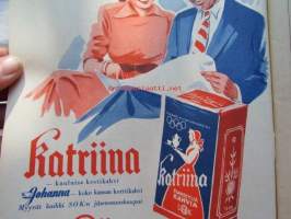 Kotiliesi 1951 nr 19 -mm. LIITE mukana. Verhoile kodille uusi ilme, Luetaanko maaseudulla, Kotilieden syys- ja talvipukuliite, Porkkanasalaatti, Punajuurikupit