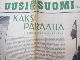 Uusi Suomi 1934 nr 45 (11.11.) Sunnuntailiite, sis. mm. seur. artikkelit; Sakari Pälsi - Kaksi paraatia, Hurden Ward - Puiden ritarit, Miljoonan punnan häälahjat