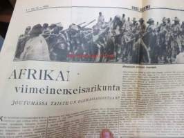 Uusi Suomi 1934 nr 51 (23.12.) Sunnuntailiite, sis. mm. seur. artikkelit;Kappale wanhaa kansanomaista ajanlaskua, Afrikan viimeinen keisarikunta, Ohrasta oluen