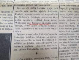 Uusi Suomi 1934 nr 44 (4.11) Sunnuntailiite, sis. mm. seur. artikkelit; Yli 10 000 laivaa ja 2 000 hävitettyä taloa - Harvinainen sivistyshistoriallinen