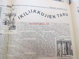 Uusi Suomi 1935 nr 11 (17.3.) Sunnuntailiite, sis. mm. seur. artikkelit; Pohjoismaiset ratsastuskisat Oslossa, Ikiliikkujien taru, Unkarilainen talonpoika pyhänä