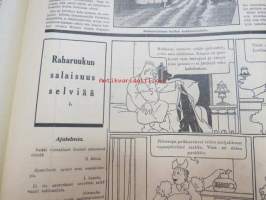 Uusi Suomi 1935 nr 11 (17.3.) Sunnuntailiite, sis. mm. seur. artikkelit; Pohjoismaiset ratsastuskisat Oslossa, Ikiliikkujien taru, Unkarilainen talonpoika pyhänä