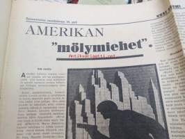 Uusi Suomi 1935 nr 10 (10.3.) Sunnuntailiite, sis. mm. seur. artikkelit; Amerikan suosituin näyttelijä tuntee Helsingin paremmin kuin New Yorkin (Alfred Lunt),