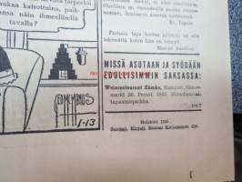 Uusi Suomi 1935 nr 4 (27.1.) Sunnuntailiite, sis. mm. seur. artikkelit; Keitä olivat Gyurkovicsit? - Ferenc Herzogin muistelmista, Raul Roine - Etelän ruusuja