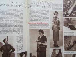 Kotiliesi 1954 nr 1  Tammikuu 1954. mm. Teinityttö kilpailun parhaat Päivikki Härö Sirkka Tunkelo Hilkka Uuskallio, Perboraatti ei ole pesuaine, Taideteollisuus