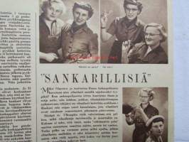 Kotiliesi 1954 nr 1  Tammikuu 1954. mm. Teinityttö kilpailun parhaat Päivikki Härö Sirkka Tunkelo Hilkka Uuskallio, Perboraatti ei ole pesuaine, Taideteollisuus