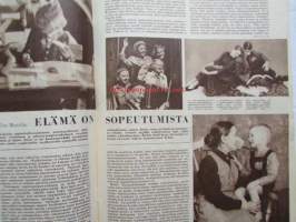 Kotiliesi 1954 nr 1  Tammikuu 1954. mm. Teinityttö kilpailun parhaat Päivikki Härö Sirkka Tunkelo Hilkka Uuskallio, Perboraatti ei ole pesuaine, Taideteollisuus