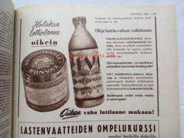 Kotiliesi 1954 nr 6 Maaliskuu 1954. mm. Olavi Silvo tuhohyönteisten hävittäminen, Silli-omenavati, Lasimestarinsilli, Vaahtopesu, Katso kuvista tarkemmin