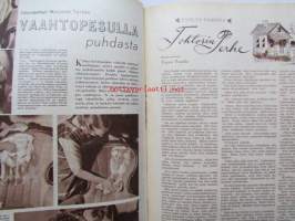 Kotiliesi 1954 nr 6 Maaliskuu 1954. mm. Olavi Silvo tuhohyönteisten hävittäminen, Silli-omenavati, Lasimestarinsilli, Vaahtopesu, Katso kuvista tarkemmin