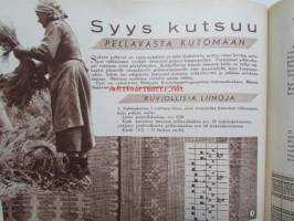 Kotiliesi 1954 nr 20 -mm. Ruusupapu, Ryijymatto, Ann-Mari Grönvik koti takan äärellä, Kätilöopisto, Sukaatti, Omenalotta, Omena-kurpitsamarmelaadi, Katso