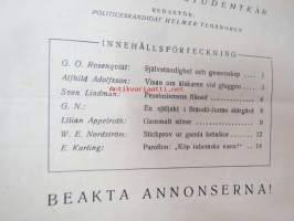 Hällsning till svensk allmoge i Finland från Åbo Akademis studentkår våren 1932 / Bilaga till Åbo Underrättelser, sis. mm. seuraavat artikkelti; Sven Lindman