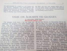 Hällsning till svensk allmoge i Finland från Åbo Akademis studentkår våren 1932 / Bilaga till Åbo Underrättelser, sis. mm. seuraavat artikkelti; Sven Lindman