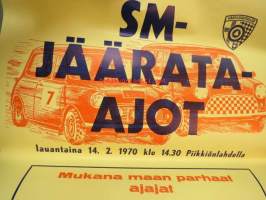 SM-jäärata-ajot 14.2.1970 Piikkiönlahdella (Piikkiö, Piikkiönlahti) -juliste