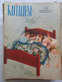 Kotiliesi 1952 nr 21 Marraskuu  -mm. Maisteri Tellervo Keinänen Saanko minäkin tehdä tuota?, Jussi Vikainen Vehmaan sankaripatsas.  YKsi huone kolmet kasvot