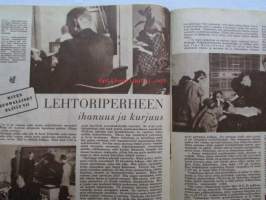 Kotiliesi 1952 nr 3 helmikuu I, Tekstiilitaiteilija Rauha Aarnio kolme mattoa, Kokosivun mainos Fazer Pinocchio toffee, Sokerimunkki-resepti, Silo-villatakkimainos..