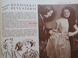 Kotiliesi 1952 nr 5 maaliskuu I, Otaniemi on Teekkarikylä, Kansanyhteisö kruunaa nuoren äidin Elisabeth II, Astiankuivatuskaappi, Ompelen olympiakesäksi, ym.