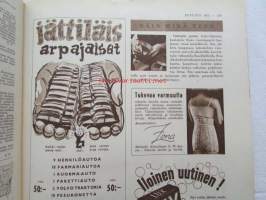 Kotiliesi 1952 nr 16 -mm. Elokuun antia Viinimarjajuoma, Vadelma ja viinimarjapaistos, Kesävanukas, Turun Mamman etikkakurkkuja, Oletko toinen nainen, Naistenkylä