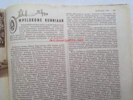 Kotiliesi 1952 nr 16 -mm. Elokuun antia Viinimarjajuoma, Vadelma ja viinimarjapaistos, Kesävanukas, Turun Mamman etikkakurkkuja, Oletko toinen nainen, Naistenkylä
