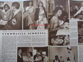 Kotiliesi 1952 nr 16 -mm. Elokuun antia Viinimarjajuoma, Vadelma ja viinimarjapaistos, Kesävanukas, Turun Mamman etikkakurkkuja, Oletko toinen nainen, Naistenkylä