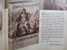 Kotiliesi 1952 nr 19, 2.10.1952, Takapihan vilkasta elämää, Sampo Lahtela Juokseeko taskuraha itsestään Gallup 72 pojasta, Sairaanhoitaja Aino Durchman, Munacurry...