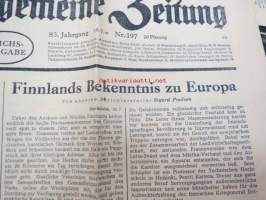 Deutsche Allgemeine Zeitung 19.7.1944, saksalainen II Maailmansodan  aikainen päivälehti, sis. mm. Die Ersten Ritterkreuze für Einzelkämpfer der Kriegsmarine,