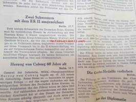 Deutsche Allgemeine Zeitung 19.7.1944, saksalainen II Maailmansodan  aikainen päivälehti, sis. mm. Die Ersten Ritterkreuze für Einzelkämpfer der Kriegsmarine,