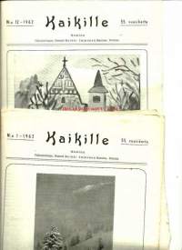 Kaikille-lehti  1962 nr 1-12