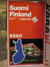 Maantiekartta Suomi-Finland 1:800 000 , julkaissut Esso