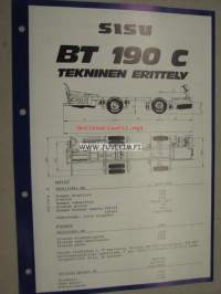 Sisu BT 190 C tekninen erittely -myyntiesite