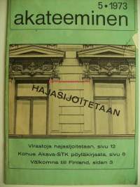 Akateeminen 1973 nr 5 - virastoja hajasijoitetaan, radion palkkiot,