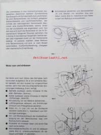 BMW Reparatur anleitung 316, 318, 320, 320i 4-zyl. ab 1975 bis Aug. 1977, Querschnitt durch die Motor-Technik -Korjaamokirja 1975-77 malleihin, Katso kuvista