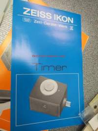 Zeiss Ikon Perkeo 511 diaheitin käyttöohjekirja, Zettolux kauko-ohjain esite, Lichtzeiger osoitin -esite, Timer (ajastin) esite, käyttöohjeen suomennos monisteena