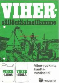 Viher säilöntäaineillamme    - esite 1969