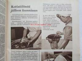 Kotiliesi 1953 nr 13-14 heinäkuu -mm. Kesäloman leikkitoverit, Hellin Mustala piha kukkii koko kesän, Elisabeth II Kruunausvuoden englantilainen nainen,