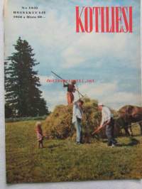 Kotiliesi 1953 nr 13-14 heinäkuu -mm. Kesäloman leikkitoverit, Hellin Mustala piha kukkii koko kesän, Elisabeth II Kruunausvuoden englantilainen nainen,