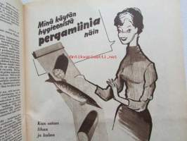 Kotiliesi 1953 nr 13-14 heinäkuu -mm. Kesäloman leikkitoverit, Hellin Mustala piha kukkii koko kesän, Elisabeth II Kruunausvuoden englantilainen nainen,