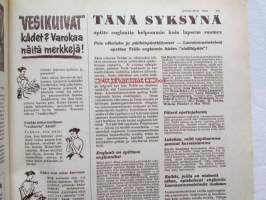 Kotiliesi 1953 nr 17  syyskuu -mm. Koulutytön syksyinen pukunäytös, 100 punaista tomaatti, Uudessa koulussa yksin ja vieraana, Vanhoja taloja suuria huoneita,