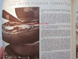 Kotiliesi 1953 nr 17  syyskuu -mm. Koulutytön syksyinen pukunäytös, 100 punaista tomaatti, Uudessa koulussa yksin ja vieraana, Vanhoja taloja suuria huoneita,